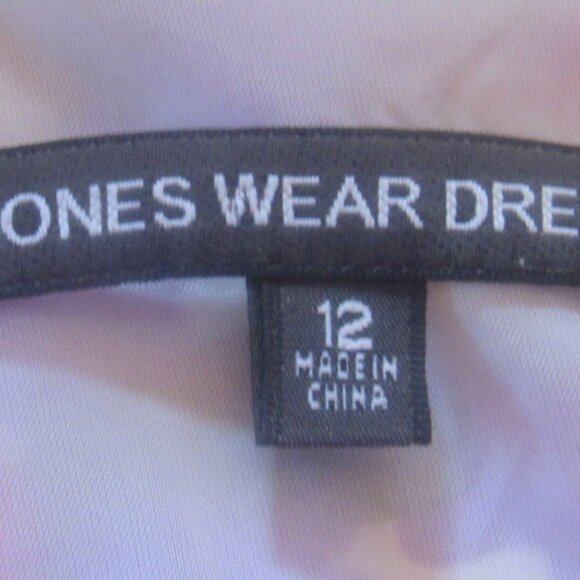 Jones Wear Dress, Size 12, Multicolor, Tiered Material, Fully Lined, V Neck E230 - Picture 7 of 10